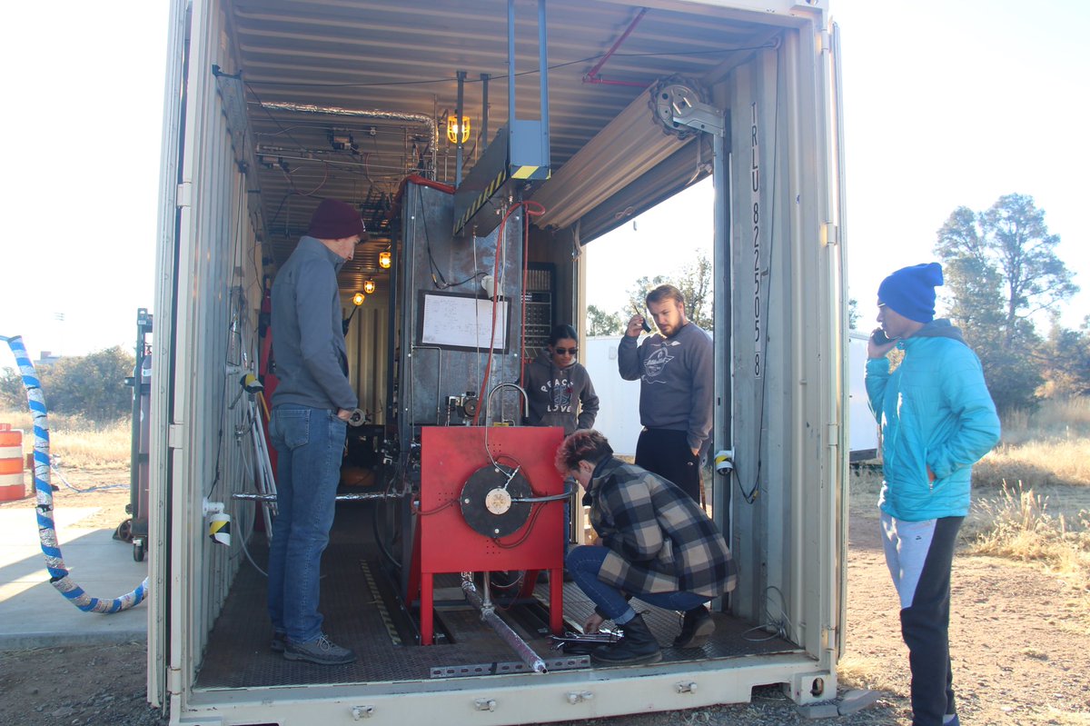 ERAUPrescottRDL's tweet photo. On Thursday, Seniors worked on a hotfire of Kairos, a liquid engine, at the RDL's student-build liquid test stand as part of their lab. This lab was created with the help of a current RDL member because of the club's strong presence on campus.
#RDL #ERAU  #BoostLab https://t.co/iGBynsNxaM
