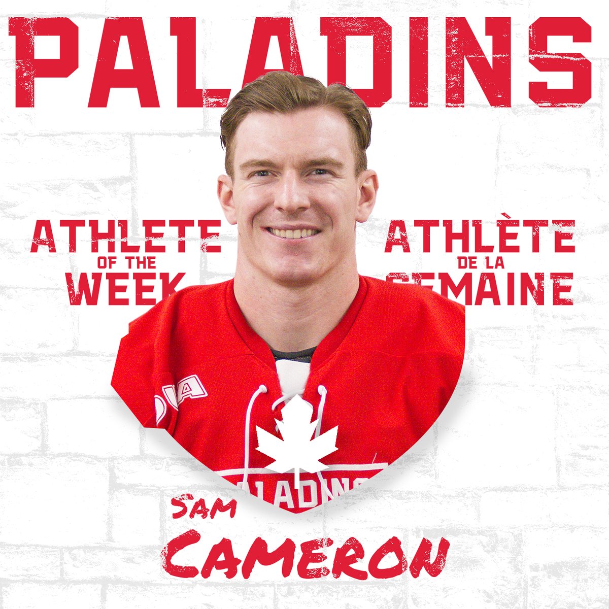 Sam Cameron named RMC Paladins Athlete of the Week 🎉
He dominated the faceoff circle and had 1 goal and 1 assist.
//
Sam Cameron est l’Athlète de la semaine des Paladins du CMR 🎉
Il a dominé les engagements et a obtenu 1 but et 1 passe.