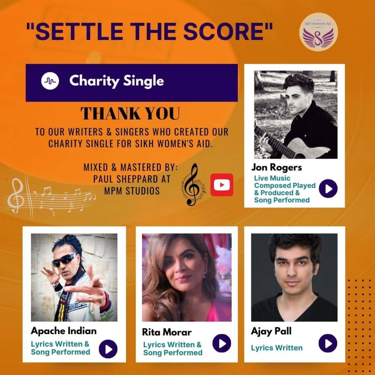 A dream come true to be writing and singing alongside #ApacheIndian and this phenomenal team. Even better for a great cause and awareness for <a href="/SikhWomensAid/">Sikh Womens Aid</a> ‘s work. 
Out tomorrow #SettleTheScore. Please spread the word to help and support. 🙏🏽