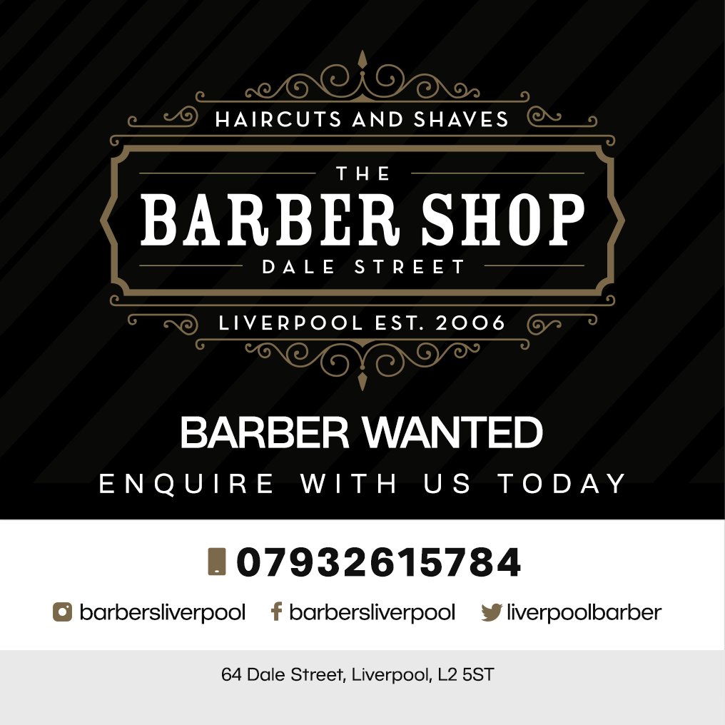 liverpoolbarber's tweet photo. BARBER WANTED 💈
#barbersliverpool #barberliverpool #liverpoolbarber #liverpoolbarbers https://t.co/9EH2uTXunr