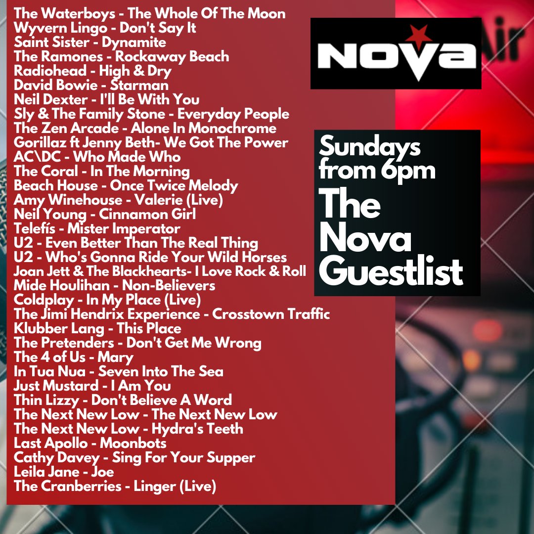 321Kieran's tweet photo. 📻All the great songs played on the #NovaGuestlist: Including chats with @TheNextNewLow & @HanrattyDave; + first plays from @MideHoulihan @JustMustard @LeilaJanemusic & #LastApollo.🔥
Listen back now on https://t.co/L0TgxDj71N or 6pm Sundays on @RadioNova100! #IrishMusicParty ☘️ https://t.co/ct9xT05beT