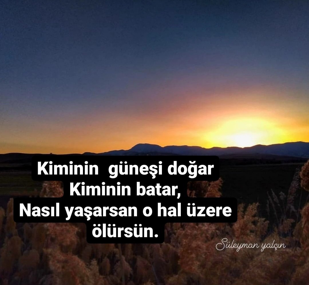 Hayırlı huzurlu Akşamlar dilerim..