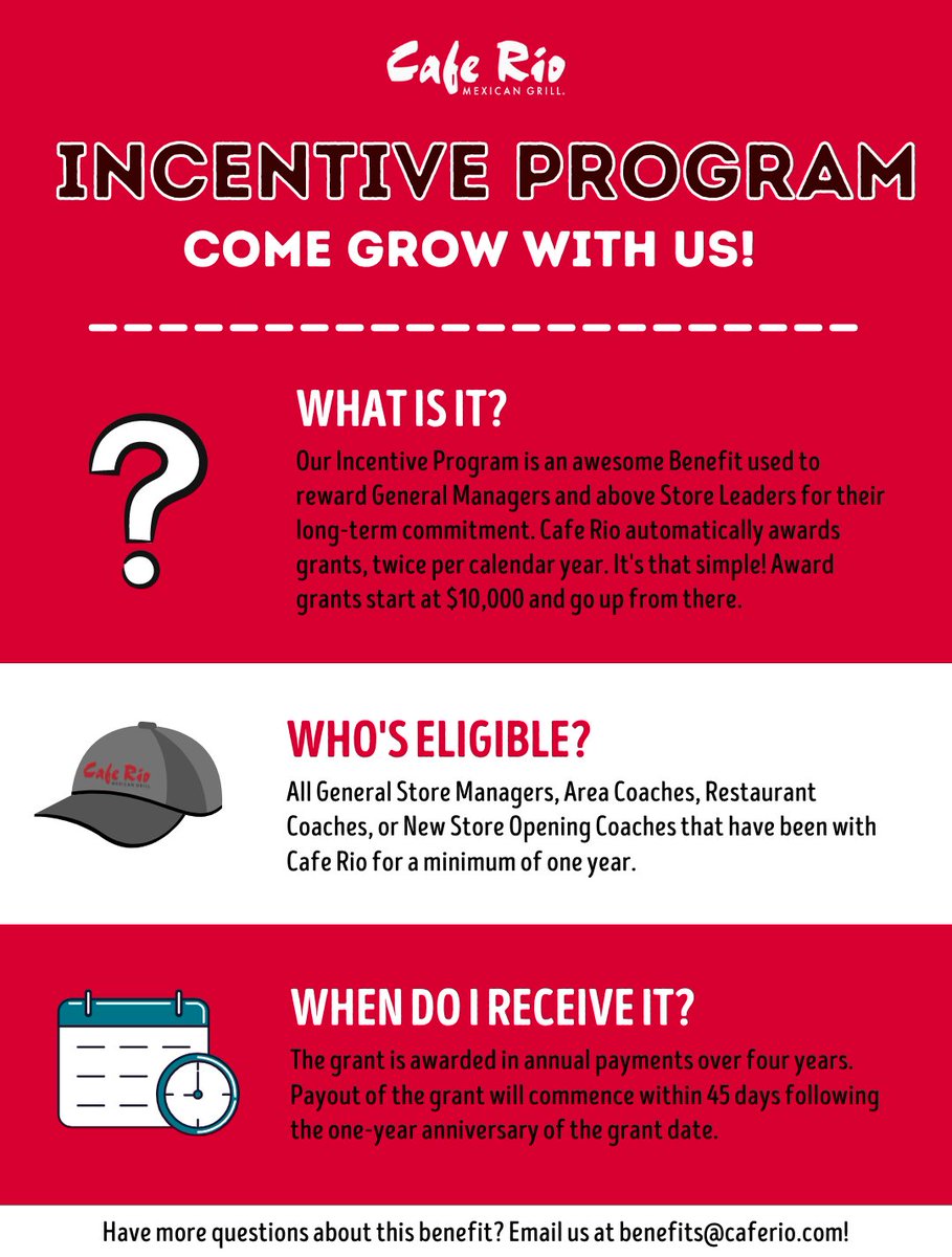 caferio's tweet photo. We love our #CafeRioFamily and are committed to their growth! We have members of our team that have been with us for over a decade that truly exemplify the Cafe Rio Way. THANK YOU! Check out our Incentive Program for those that grow with us! 👇 https://t.co/RBOGzVaRbd