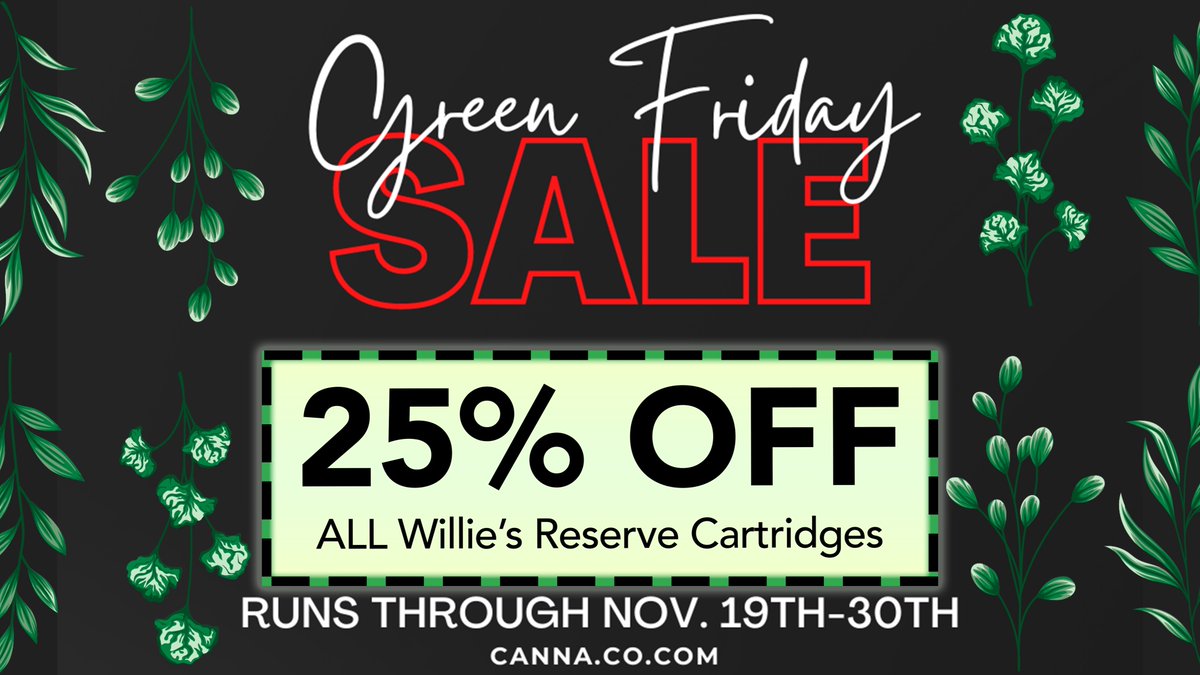 Cannaco_Rec's tweet photo. Happy Monday! Start the week off right with these amazing #dailydeals! 

Trinidad: 10% Off All @cannagea_CBD 

Walsenburg: 10% Off @CheebaChew AND 25% Off @WilliesReserve Cartridges

#deals #dispensarydeals #weeddeals #420deals #williesreservedeals #cheebachewsdeals #cheebachews https://t.co/Yh8gLKunlo