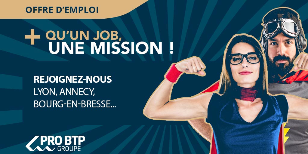 PROBTP_Groupe's tweet photo. #PlusQunJobUneMission 💪
Lyon, Annecy, Bourg en Bresse…Des postes sont à pouvoir dans la région Auvergne-Rhône-Alpes !
Si vous avez le sens du conseil et de la relation client, postulez par ici et rejoignez l’aventure @PROBTP_Groupe ! 👉https://t.co/go8jOXjptu
#job #emploi https://t.co/HMK8y8layc