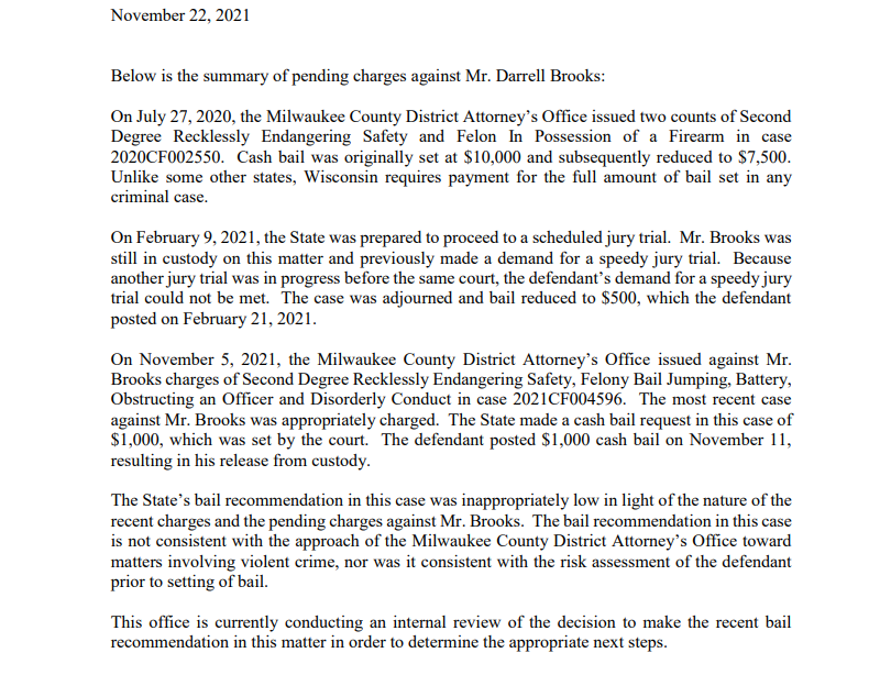 KristenBarbar's tweet photo. BREAKING: The Milwaukee Co. District Attorney says Waukesha suspect Darrell Brooks should not have been released on such a low cash bond earlier this month. They are conducting an internal review.
#Waukesha #waukeshaChristmasParade https://t.co/GmUNOkwLpg