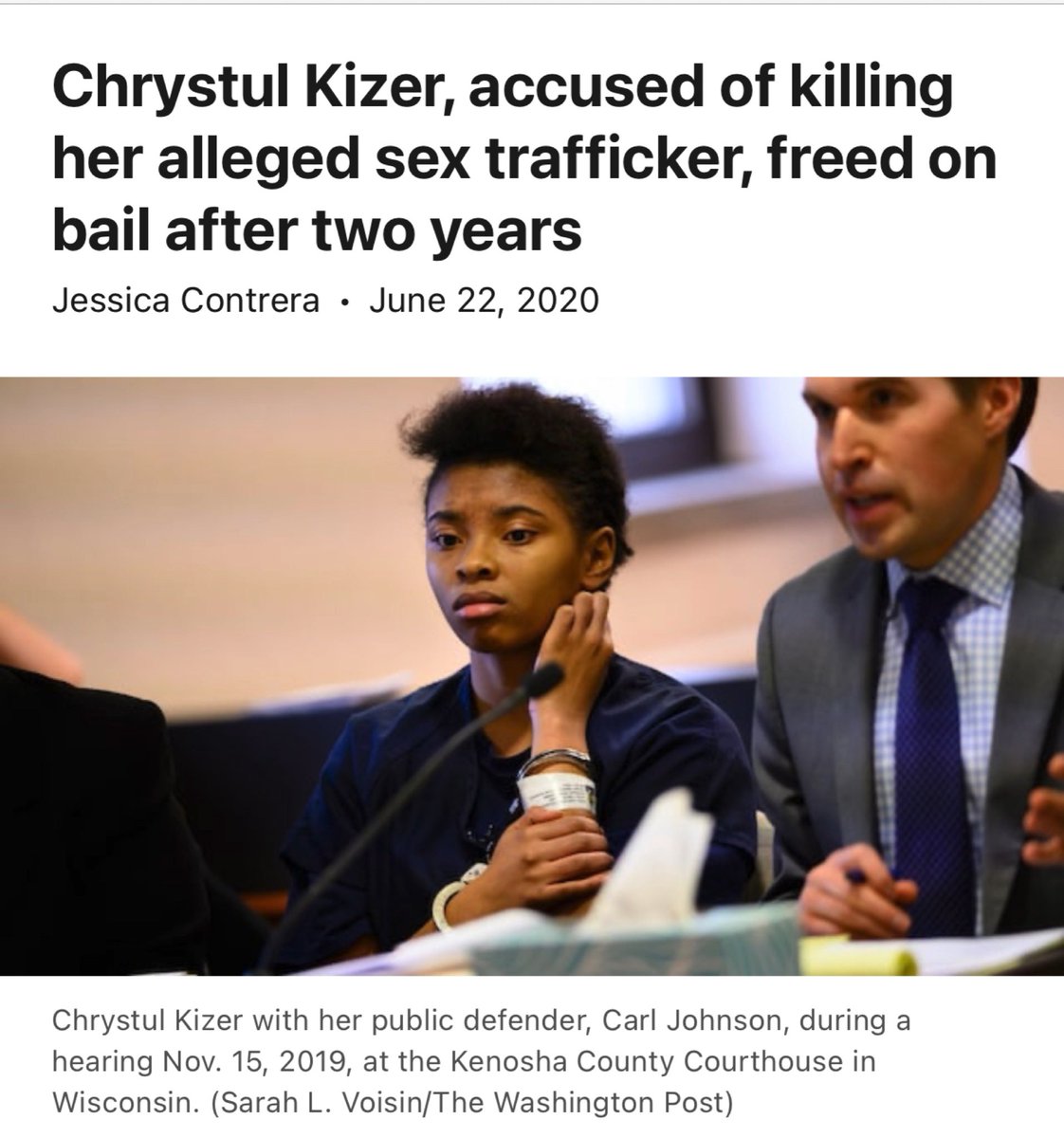 #RittenhouseVerdict should help this girl out of jail #freeChrystulKizer 2 years #Kenosha jail guilty for killing and escaping her sex traffickers 

Still appealing #justiceforchrystul 

Tell me again the system isn’t unbalanced, unfair #publicdefender outcome v $$$ lawyer