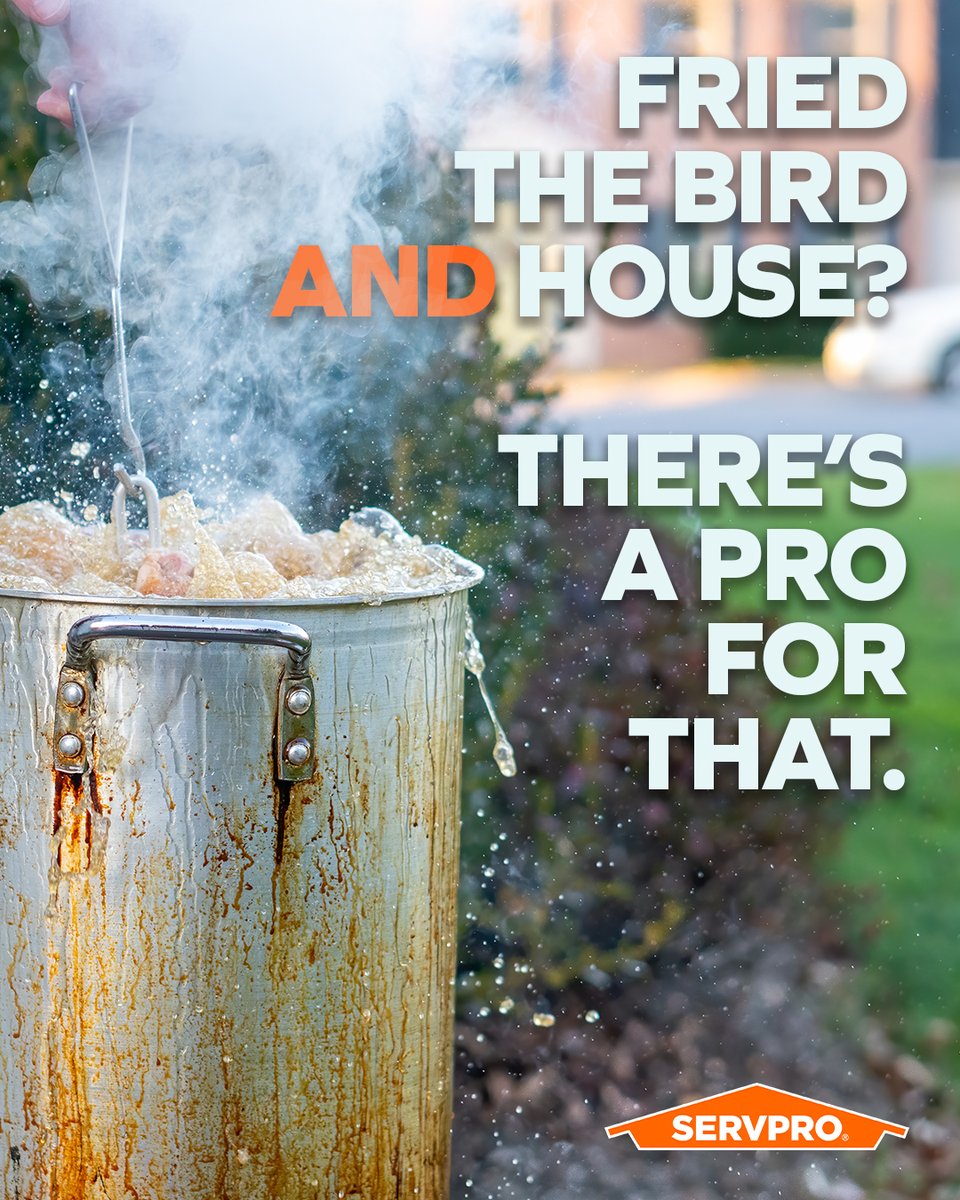 If you experience fire or smoke damage while cooking the #Thanksgiving feast, call your local SERVPRO fire cleanup professionals.