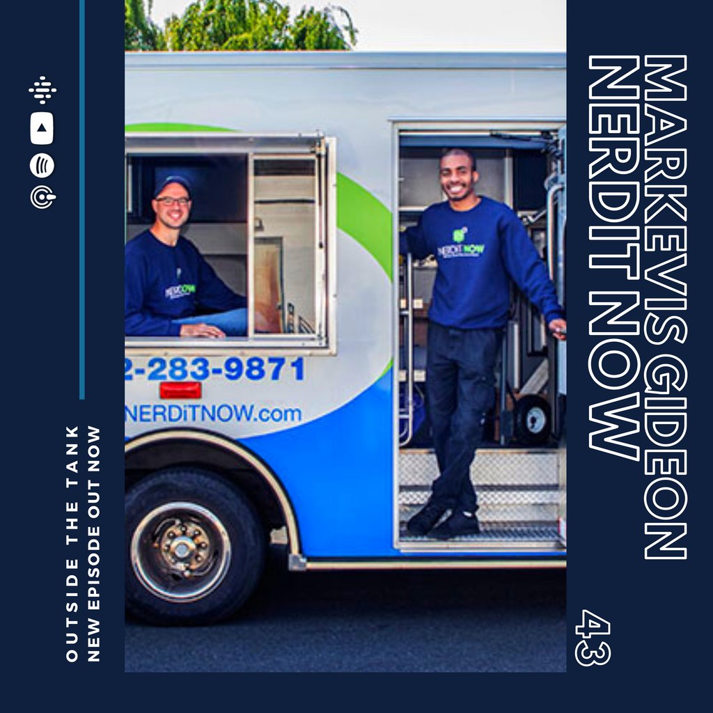 OutsideTank's tweet photo. Episode 43 features Markevis Gideon, founder of @Nerditnow! Tune in to learn more about attracting great people, being aware of self talk as an entrepreneur, and much more.

Listen at https://t.co/T8Ctf6qviX or anywhere podcasts are available. https://t.co/Ik9aZz918r