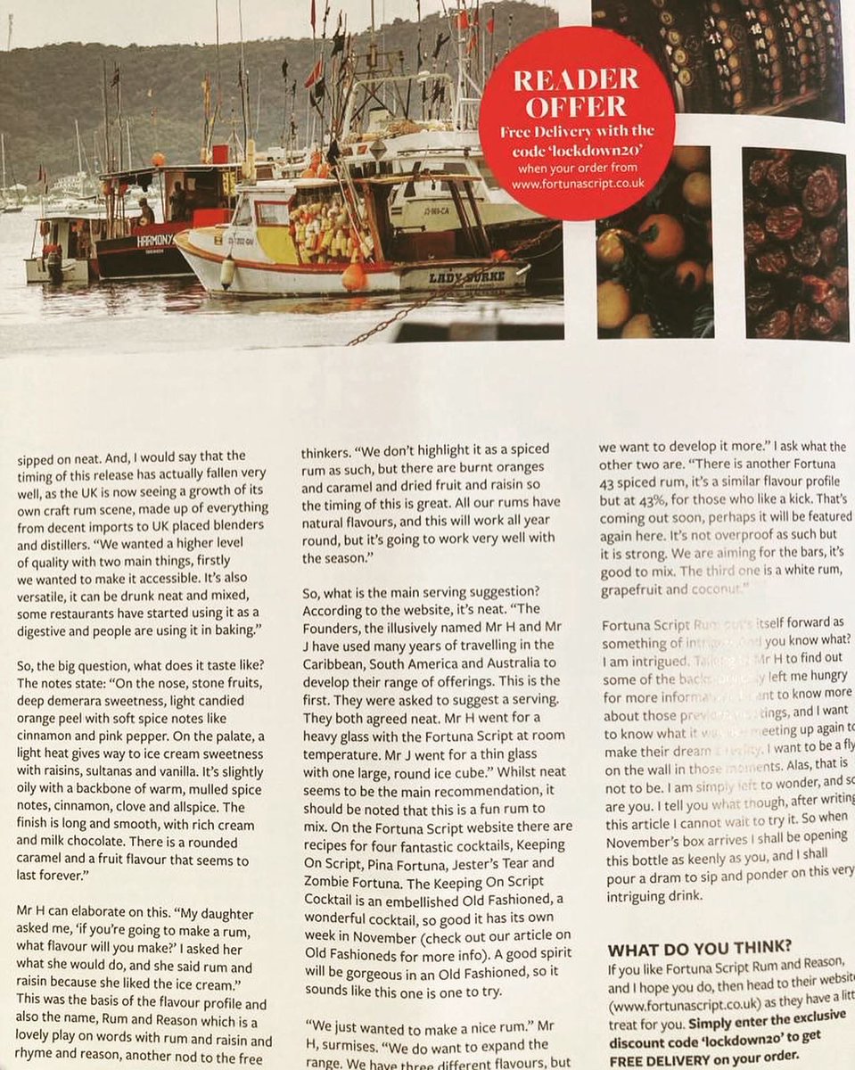 Fortuna Script Rum (@fortunascript) on Twitter photo We are delighted to be include in <a href="/craftrumbox/">The Craft & Spiced Rum Box | UK Monthly Rum Club</a>’s in-house publication Rum’s the Word this month. 🔥 #FortunaScript We are delighted to be include in <a href="/craftrumbox/">The Craft & Spiced Rum Box | UK Monthly Rum Club</a>’s in-house publication Rum’s the Word this month. 🔥 #FortunaScript