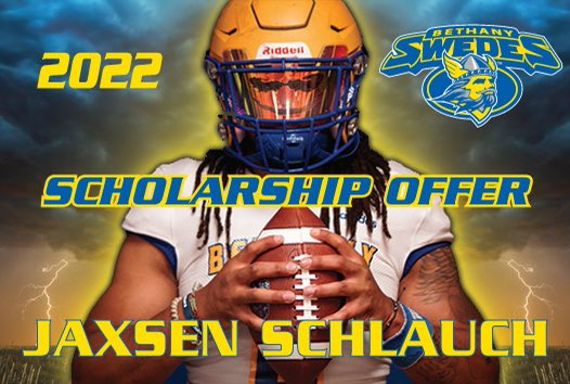 JaxsenSchlauch's tweet photo. Blessed to receive a Scholarship Offer from Bethany College! @QBcoachsnyder @CoachGainesRec https://t.co/2uMgPw2jxl
