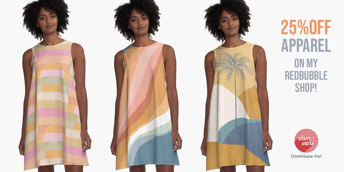 USE Code 25OFFAPPAREL now for 25% off #apparel #dress #alinedress #retrodress #cooldress on rdbl.co/3r0X22f #Christmasgiftideas #retrostyle #geometricpattern #pastellove #tropical #redbubble #findyourthing #findyourthingredbubble #redbubble #redbubbledress #dominiquevari