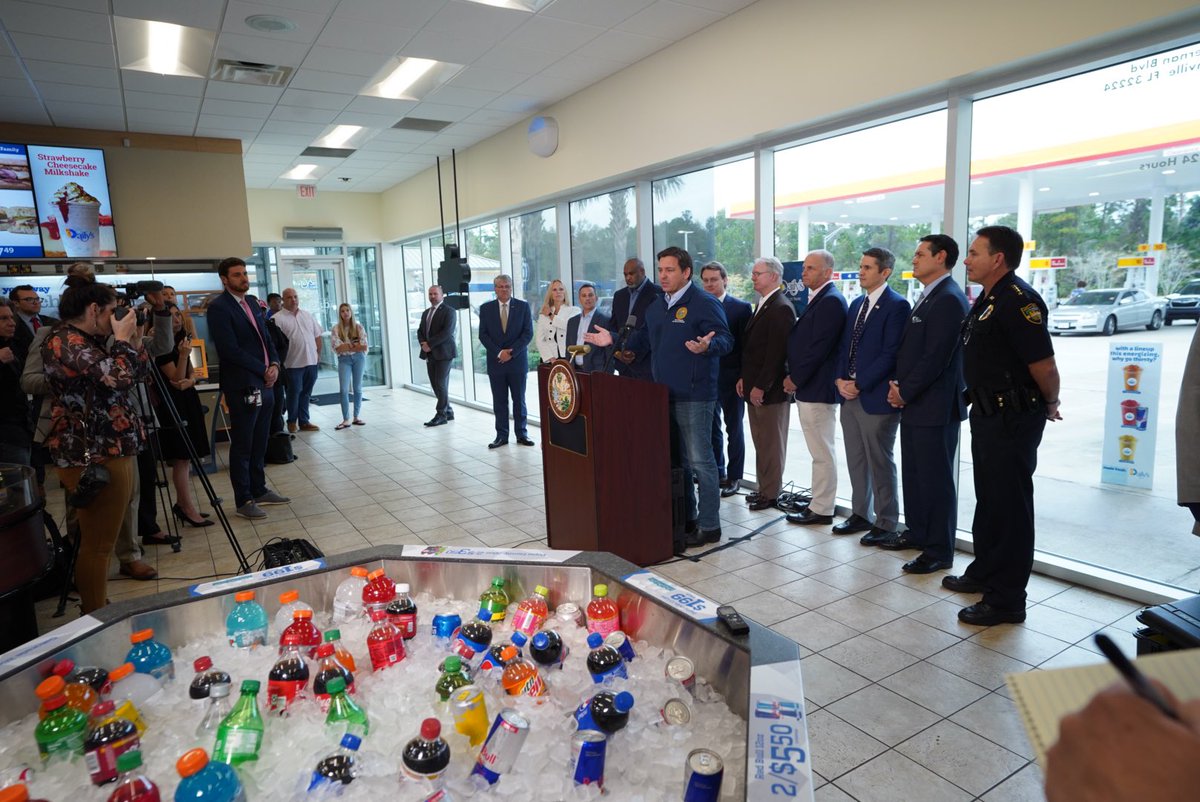 GovRonDeSantis's tweet photo. I’m proposing that the Florida legislature provide more than $1 billion in gas tax relief to help Florida families save at the pump. https://t.co/b82NQfPllU