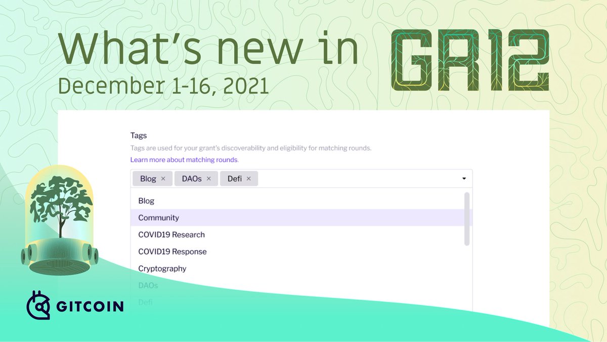 willsputra's tweet image. If you're working on a cool Web3 project and not on @gitcoin Grants yet, what are you waiting for? Create a grant and add relevant tags to be eligible for our new match rounds!