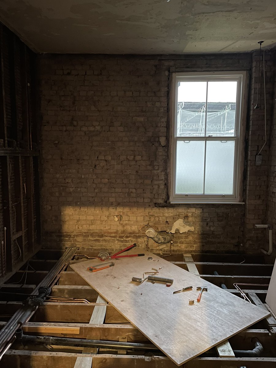 Bathroom… all piped up at least