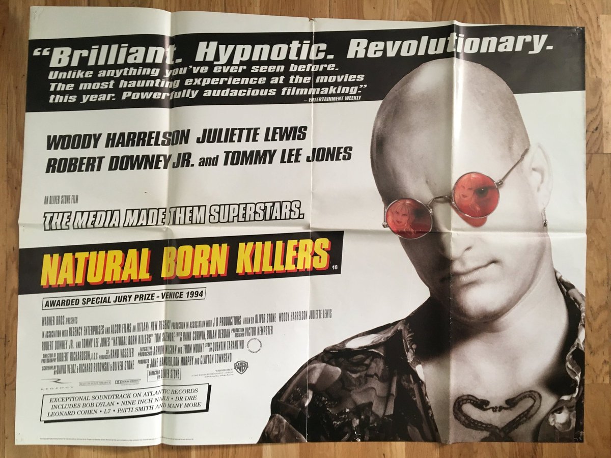 geektweetering's tweet image. &quot;Natural Born Killers&quot; Original UK poster on Tradera.
tradera.com/en/item/291001… Check it out...