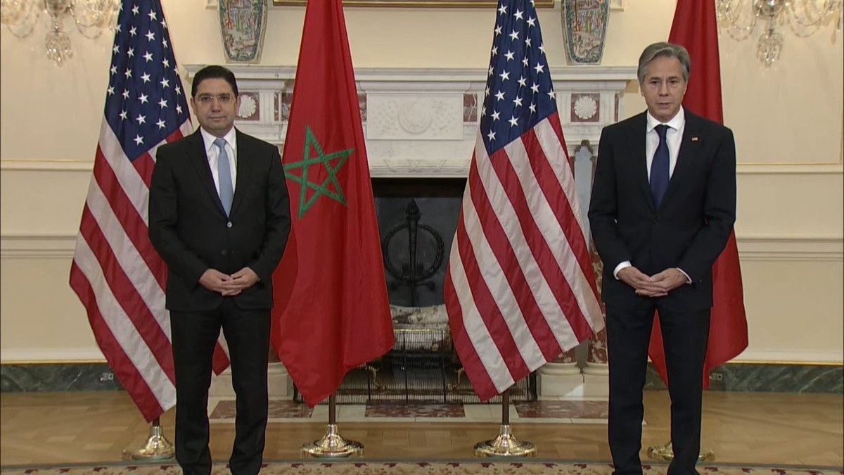 Diplomacia_marroquí 🇲🇦 (@diplomaciam) on Twitter photo .<a href="/SecBlinken/">Secretary Antony Blinken</a>: Hoy hemos tenido la oportunidad de hablar de una serie de cuestiones regionales. Ha sido también una ocasión de abordar el restablecimiento de las relaciones entre Marruecos e Israel y el trabajo que se está haciendo para consolidarlas. .<a href="/SecBlinken/">Secretary Antony Blinken</a>: Hoy hemos tenido la oportunidad de hablar de una serie de cuestiones regionales. Ha sido también una ocasión de abordar el restablecimiento de las relaciones entre Marruecos e Israel y el trabajo que se está haciendo para consolidarlas.