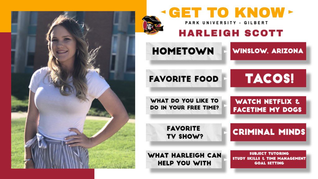 Say hi to one of our professional tutors/mentors, Harleigh Scott 👋! She can help you with subject tutoring, study skills, time management and goal setting!