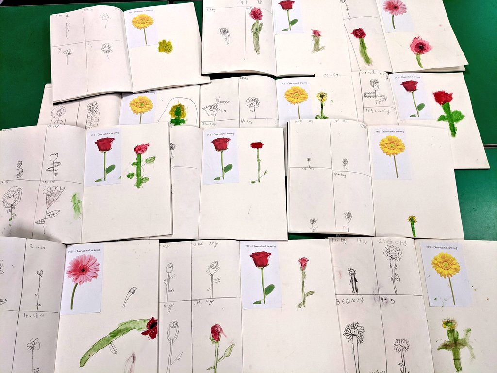 crogan5003's tweet photo. Year 2 have been doing some artwork based on flowers 🌹🌻🌸 https://t.co/AbLzuM9uVh