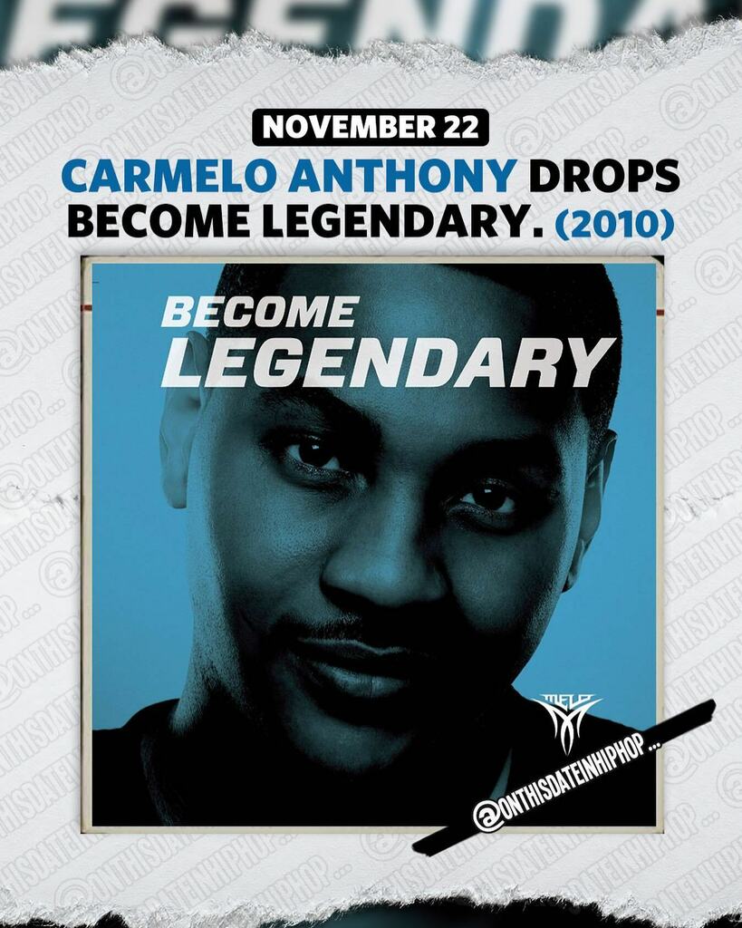 bleepthabastard's tweet photo. #OnThisDateInHipHop, baller @CarmeloAnthony released his #BecomeLegendary #mixtape. #JAYZ, #NipseyHussle (RIP), #BadLucc, #SheekLouch and more make appearances.
Support @OnThisDateInHipHop with a like and/or comment.
Ask me anything...
Text: 323-685-45… https://t.co/oHM7DDrvTh https://t.co/x69A2LO3vD