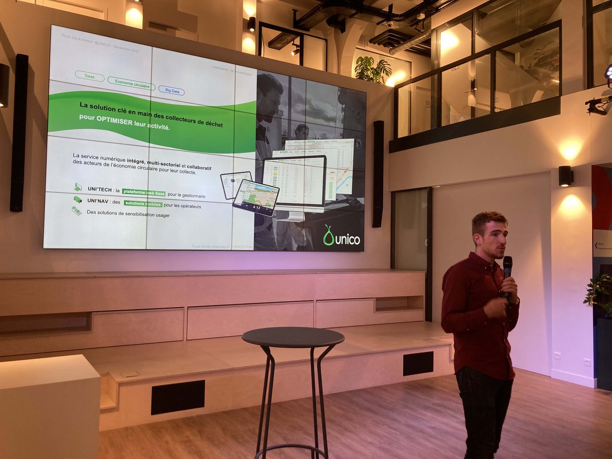 WeAreLeonard's tweet image. Nous poursuivons avec des Pitchs de start-up ! "Nous voulons proposer une solution clé en main et multi-sectorielle pour les gestionnaires de collecte de déchets qui réponde aux nouveaux enjeux de traçabilité comme la #REP2020." Clément Marty, Cofounder &amp;amp; CEO UNICO