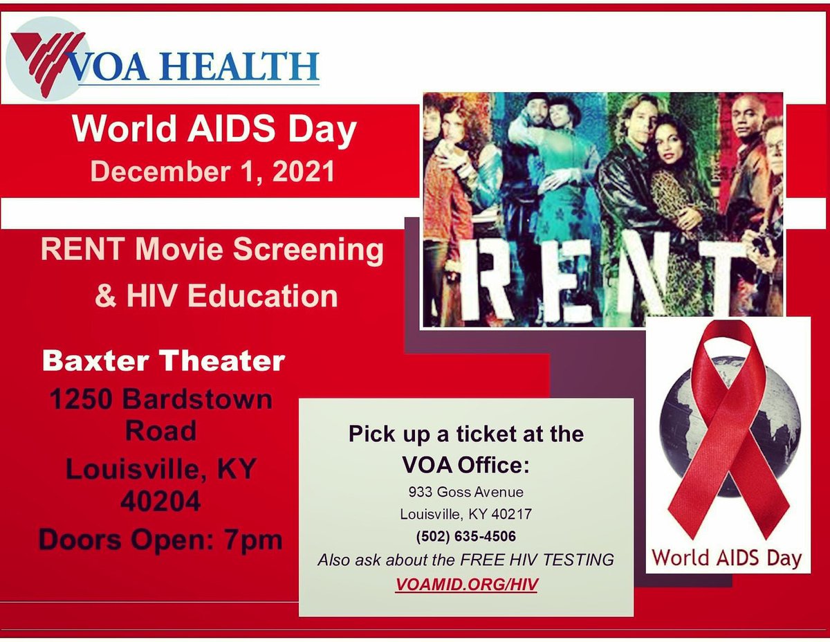 In honor of #WorldAIDSDay, we’ll be hosting a screening of #RentTheMusical at Baxter Avenue Theater; 25 years ago #Rent took stage bringing awareness to those struggling with #HIV/AIDS, homelessness, and poverty and how it affects the LGBTQ+ community and people of color.#FREE