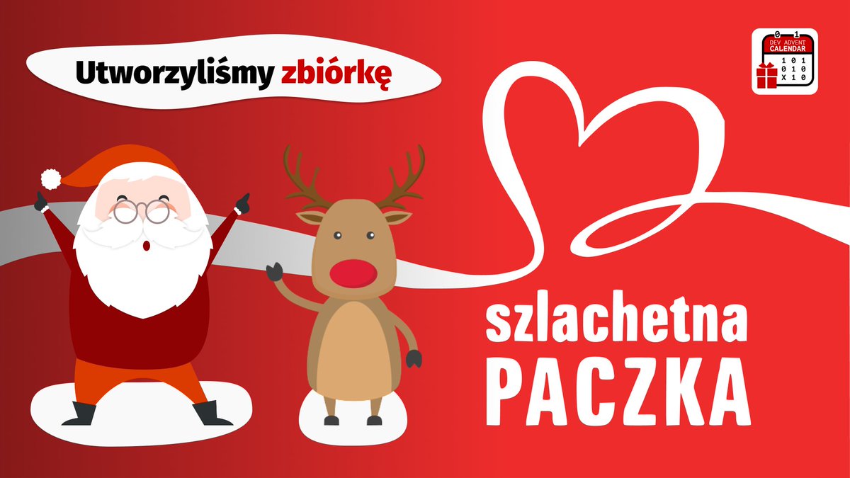 dev_advent_cal's tweet photo. Święta coraz bliżej, a my działamy by wszystko było gotowe 🎄

Tak jak w zeszłym roku, utworzyliśmy zbiórkę na Szlachetną Paczkę, by wspomóc osoby potrzebujące. 

Link jest poniżej, zachęcamy do wsparcia 🎁

https://t.co/Pxz3SrjKTD

⬇⬇⬇ https://t.co/gYys4M02Sm