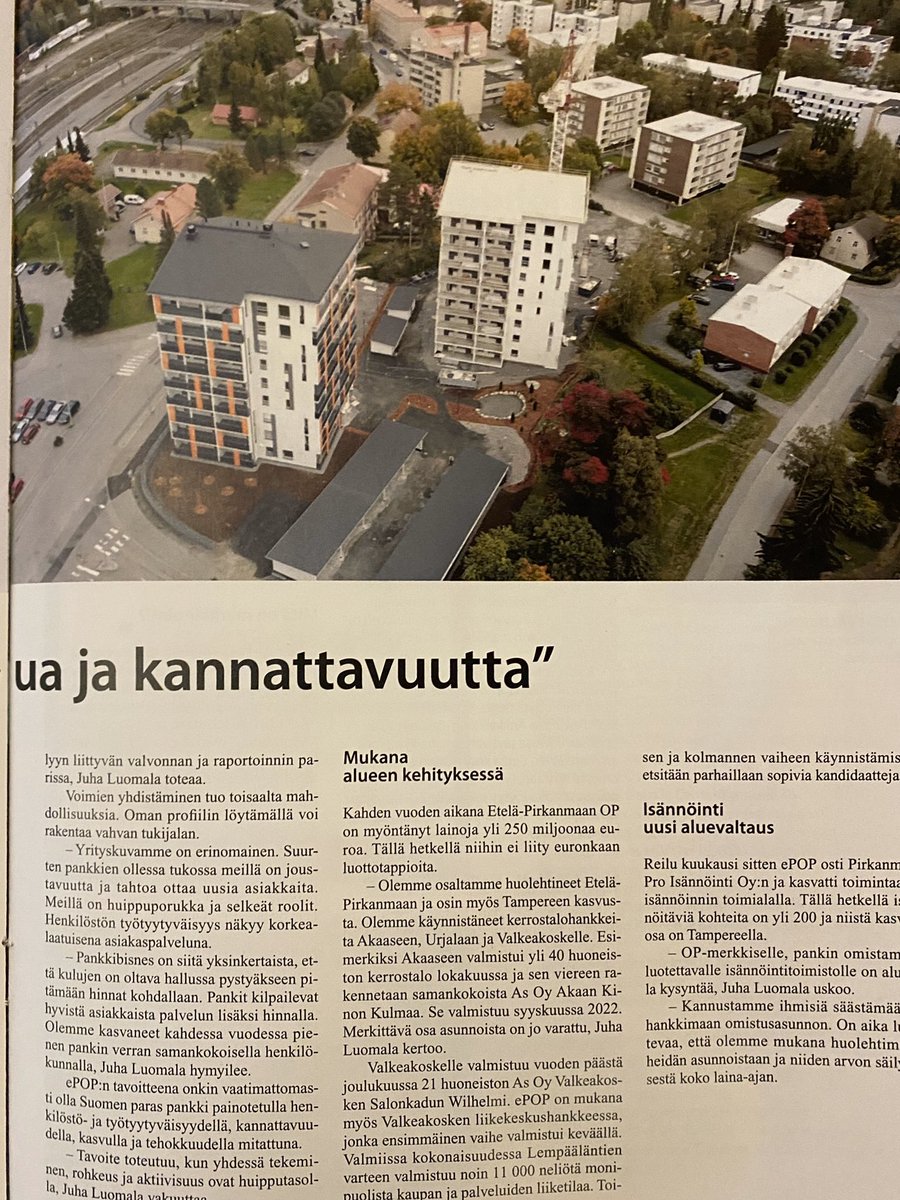 tänään ilmestyneessä Tampereen Kauppakamarilehdessä kiva juttu ”järkiavioliitosta”👍