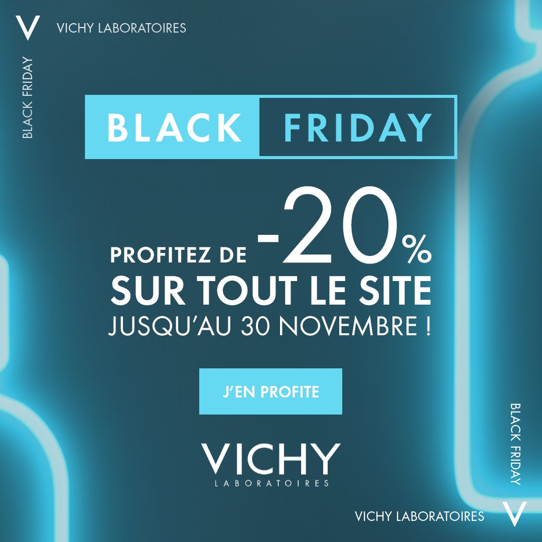 [BLACK FRIDAY] Découvrez les soins des Laboratoires Vichy qui vous conviennent à prix réduits : -20% sur tout le site jusqu’au 30 novembre ! 

👉 Rendez-vous sur vichy.fr pour profiter du #BlackFriday !