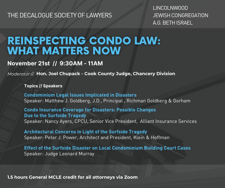 Over the weekend, K&amp;H's Pete Power, President / Principal, spoke on a panel for 'Reinspecting Condo Law: What Matters Now', hosted by The Decalogue Society of Lawyers. Pete gave his expert insight on the topic of Architectural Concerns in the Light of the Surfside Tragedy.