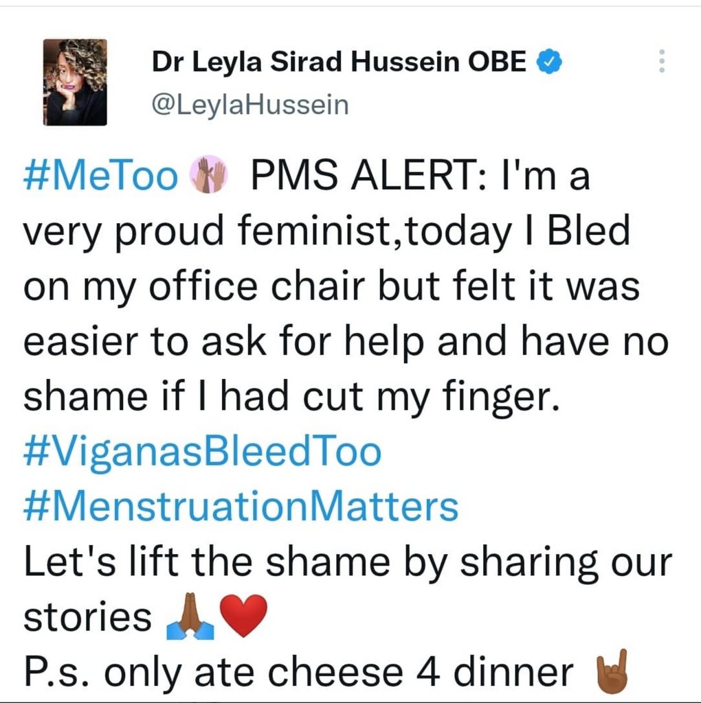 bloodygood__'s tweet photo. ...Relate. Thank you @LeylaHussein for this bleeding relatable post - we feel you! 🩸🩸🩸
Been there? Let us know your stories (and go-to PMS dinners) in the comments below...
#LockdownPeriods #PeriodsInAPandemic #MenstrualEquity #Menstruation #PeriodChat #LeylaHussein #PMS https://t.co/n1D5tKXsnM