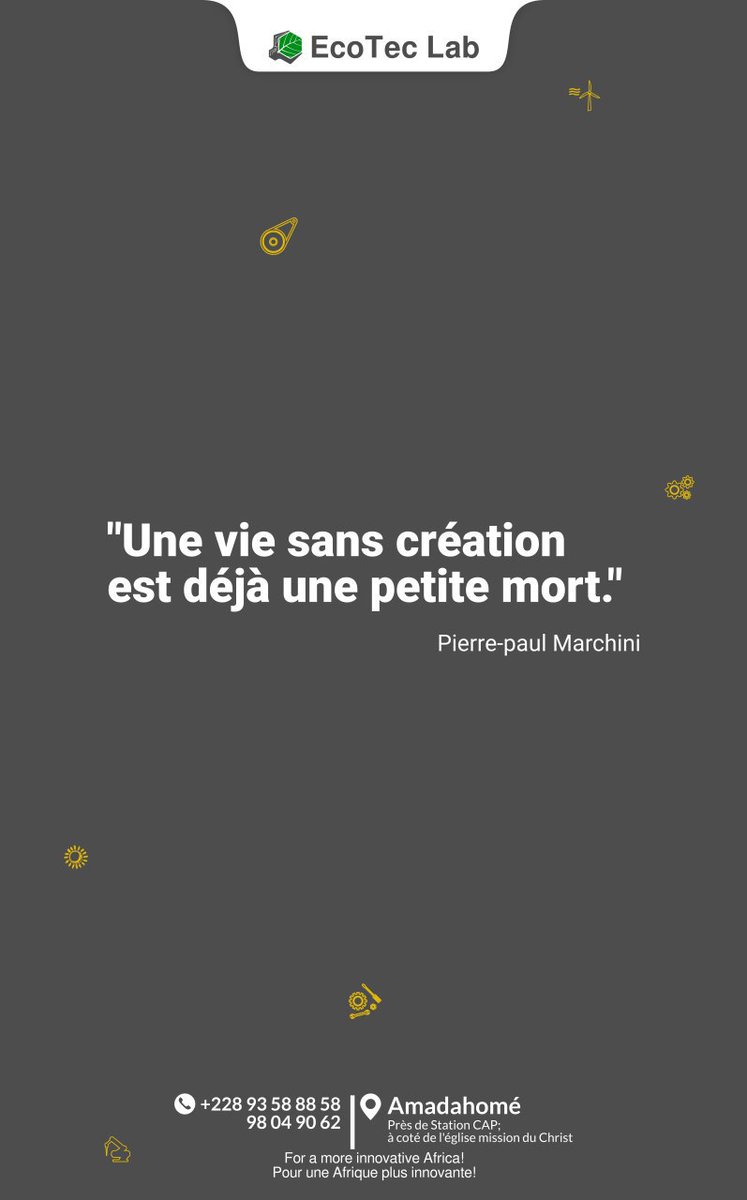 Pourquoi se laisser mourir si on peut créer ?!
#EcotecLab