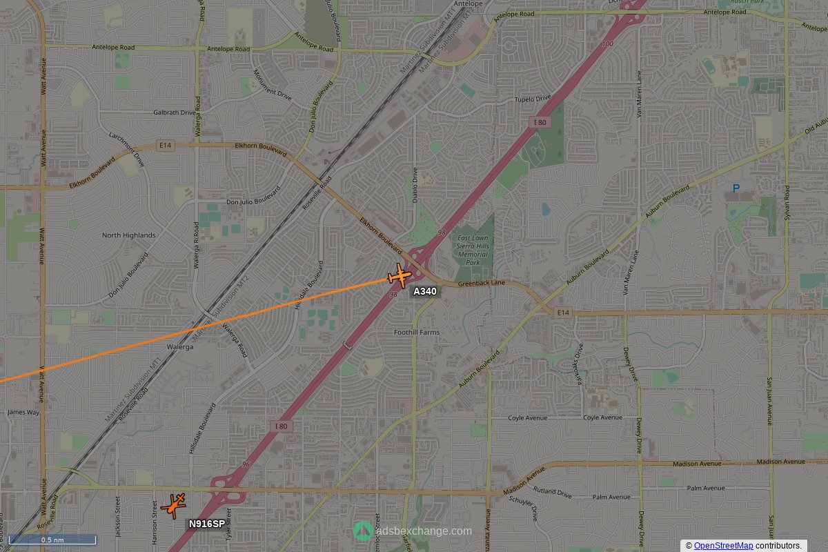 ffoverhead's tweet photo. CalFire #N418DF callsign #A340 (a V10) was spotted near North Edison, North Highlands, CA at approx 18:03 UTC squawking 1255 https://t.co/Q47K2voI9t #CalFire https://t.co/MMzGI1uOrG