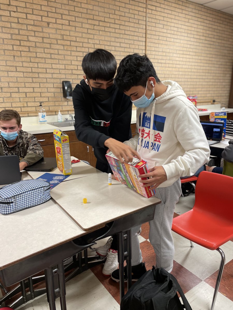 CTE_HuntHS's tweet photo. Marketing students in Mrs. Moore's class created their own brand of cereal. They developed a promotion plan and created packaging for their cereal. #problemsolving  #CareerDevelopmentMonth #collaboration @Hunt_High_NC @CTEforNC @WilsonSchoolsNC https://t.co/L0KQyrmdAI