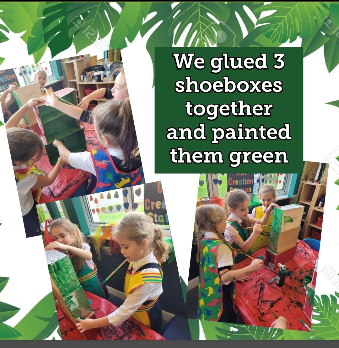 MrsTCaterpillar's tweet photo. What a fantastic team I had today helping to make our very own model of the rainforest. They were able to describe and name each layer of the rainforest and identify the animals that lived there too! Fabulous work π @LADICKSON76 #Rainforesttopic #Creativity #SharingOurLearning https://t.co/KU4xxbWxyv