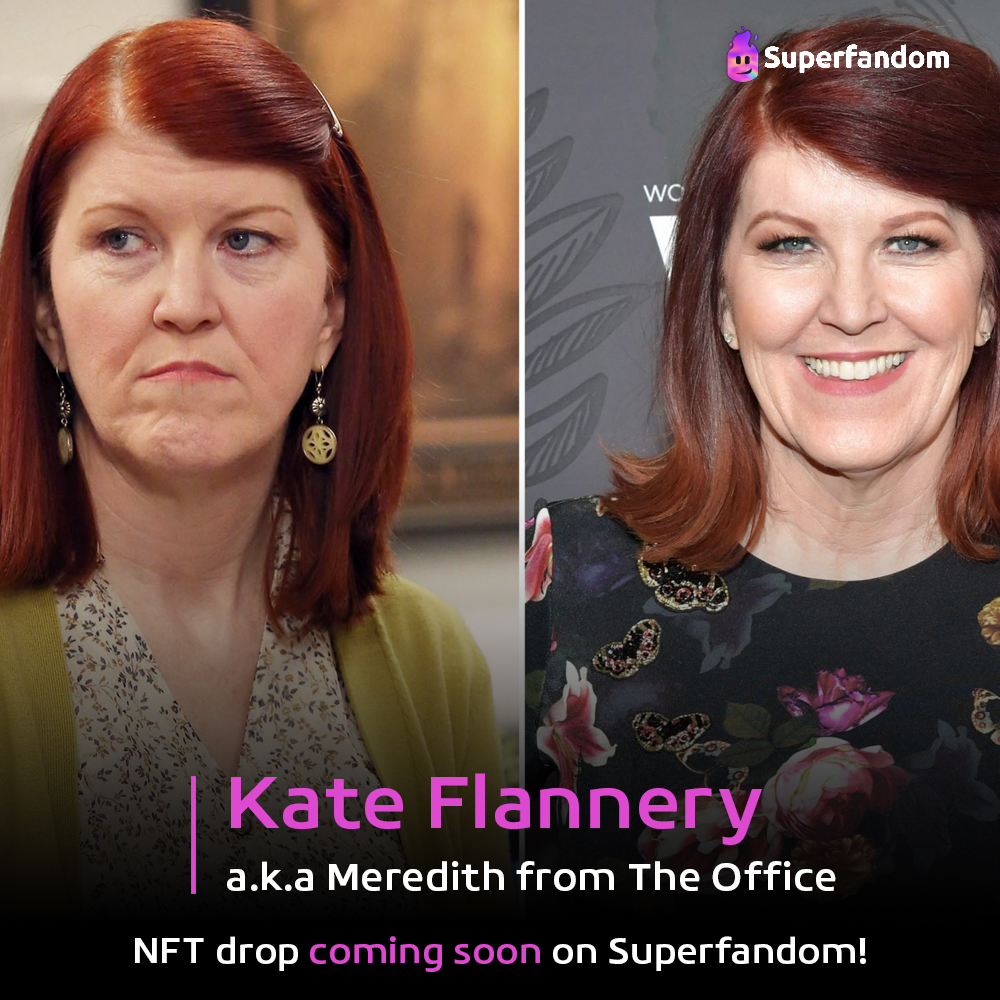 superfandom_nft's tweet photo. We’re stoked to announce that Kate Flannery is now a part of the Superfandom family and her fans are surely up for a surprise. 

Visit https://t.co/EhbeFg5msC and stay tuned. https://t.co/XFhHhdz2C8