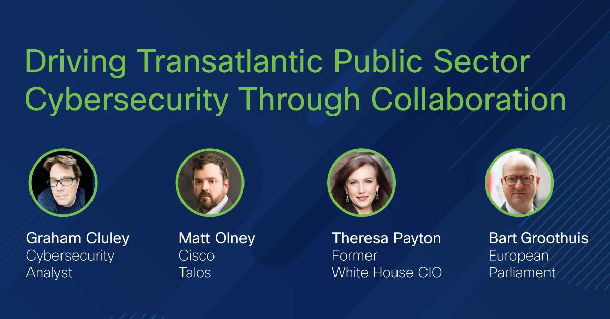 CiscoSecure's tweet photo. 📆 Join us LIVE on Dec 1 at 9am ET to hear public and private sector #cybersecurity leaders discuss the current challenges &amp; best practices to prevent targeted #cyberattacks, #ransomware and data stealing efforts - together. 👉 https://t.co/rzPZ2LtARv 

Moderated by @gcluley! https://t.co/22ZxhmRUrh