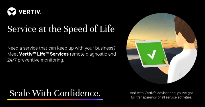 I'm Vertiv™ Life™ Services, the #remotediagnostic, and #preventivemonitoring service. I monitor and analyze your critical equipment operation 24/7, now using data stored in a private, secure #cloud. Want to know more? ms.spr.ly/6016kYX3j
#ScaleWithConfidence