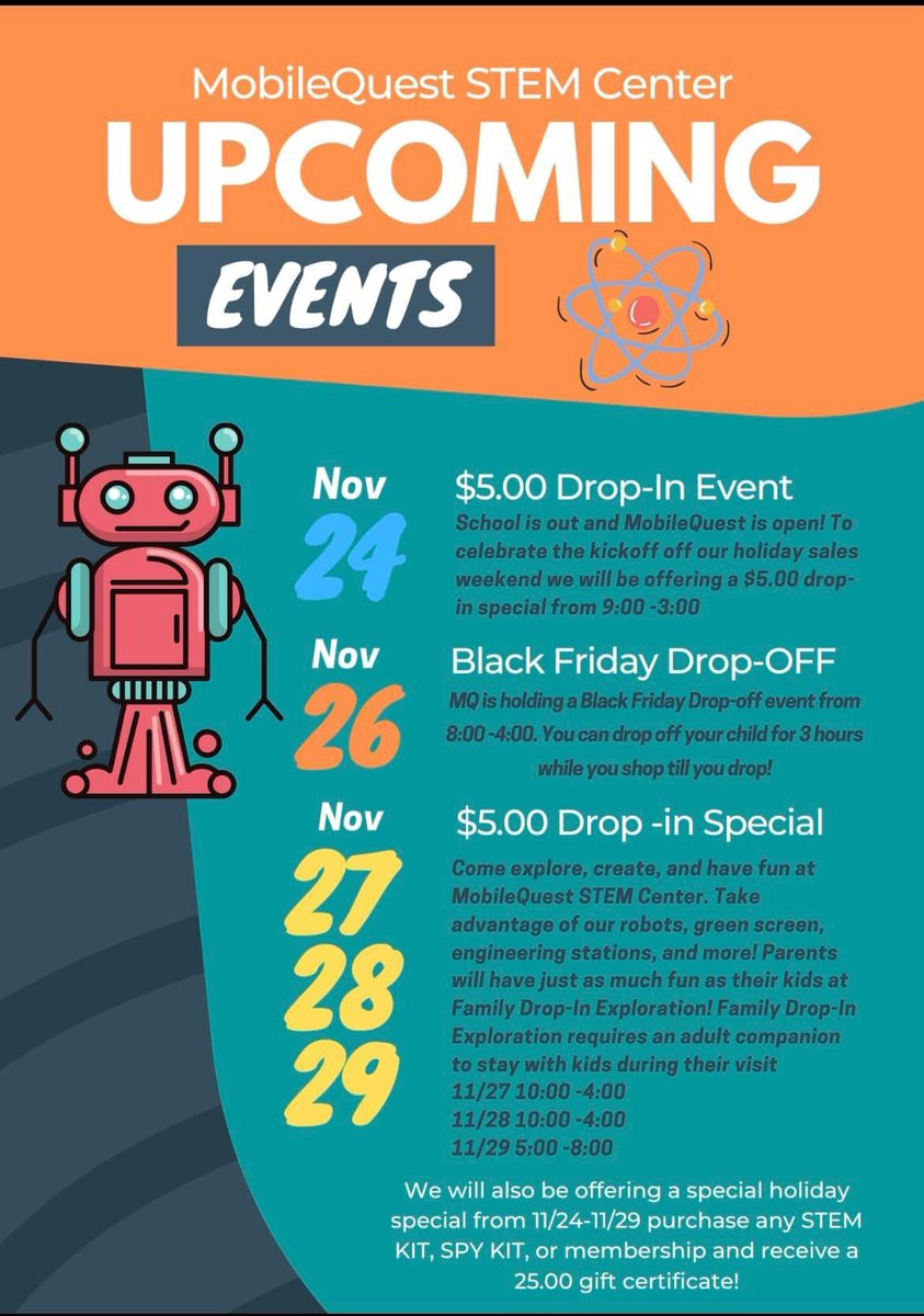 Hey Rhode Island looking for something to do with the kids this week! Check out the MobileQuest STEM Center in Cranston. Stop in and grab a gift while you are there. #shoplocal #shopsmall #SmallBusinessSaturday
