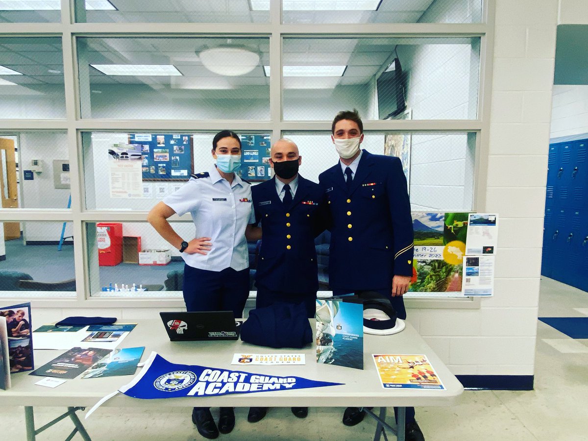 It was great having CCHS alumni Emma Langenbacher and Luke Mills back on campus with the USCG Academy #bruinpride