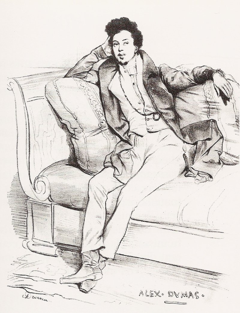 no thoughts onoly this drawing of young Alexandre Dumas in 1829 by Achille Devéria