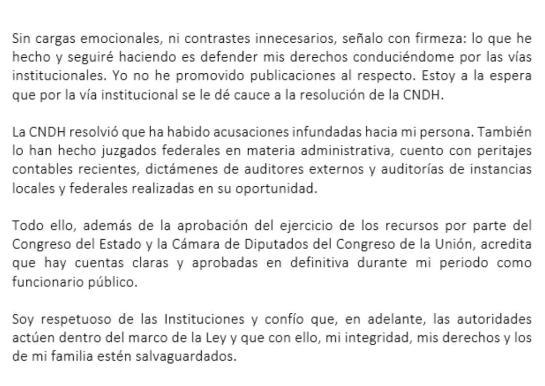Les comparto mi postura respecto a las recientes publicaciones.
