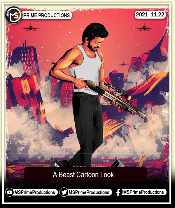 MSprimeProduct's tweet photo. #Beast #Thalabathy #poojahedge @actorvijay @hegdepooja 
Vijay's Beast Cartoon Look https://t.co/lhmkRIDKGz