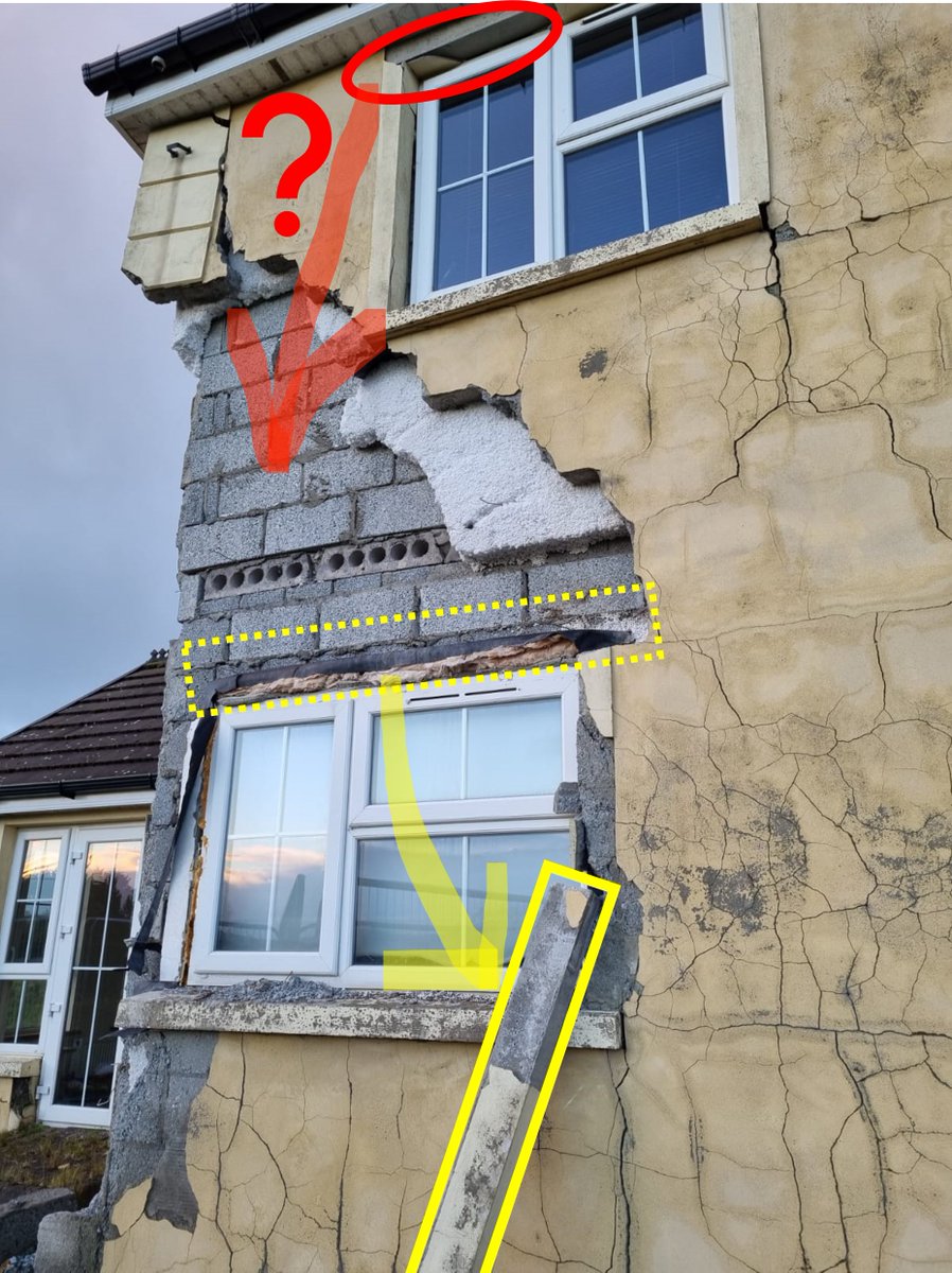 MicaRedress's tweet photo. ⚠️Concrete Lintel Falls Off Mica House⚠️

What happens when the second floor lintel falls off?
What if a lintel falls off when someone is standing close by?

Image 1000's of houses like this in 5 Yrs #MicaRedress will soon become a state of emergency if homes are not fixed SOON https://t.co/wHdidWHY9u