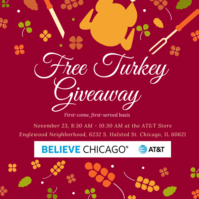 KK_College's tweet photo. Thank you to our partners at @ATT for donating 300 #Thanksgiving  Turkeys to families in need living on the South Side of Chicago in Englewood as a part of their Believe Chicago initiative this Tues., Nov. 23rd, 8:30 AM - 10:30 AM (while supplies last) 🦃 https://t.co/RWpJa1y3Uq