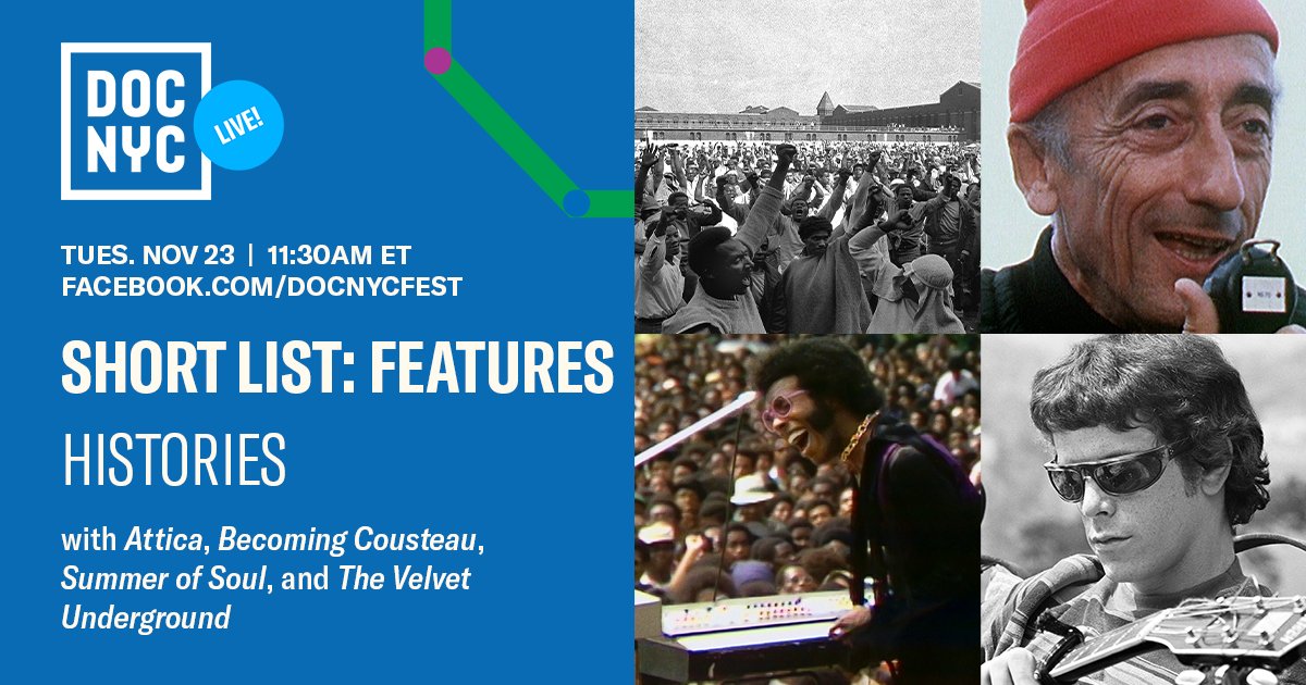 DOC NYC is still on! join our director <a href="/lizgarbus/">Liz Garbus</a> for a live online roundtable about #BecomingCousteau and other amazing documentaries - Tune in from anywhere in the world at facebook.com/docnycfest starting at 11:30am ET Tues Nov 23