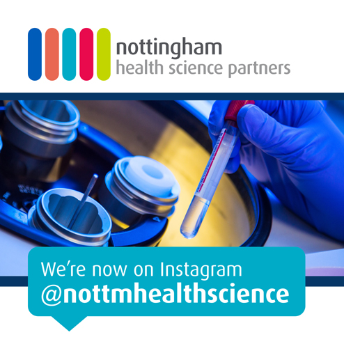 We're now in Instagram: ow.ly/Q95E50GTbWf Follow us for updates on clinical research in Nottingham. #NottinghamisResearch