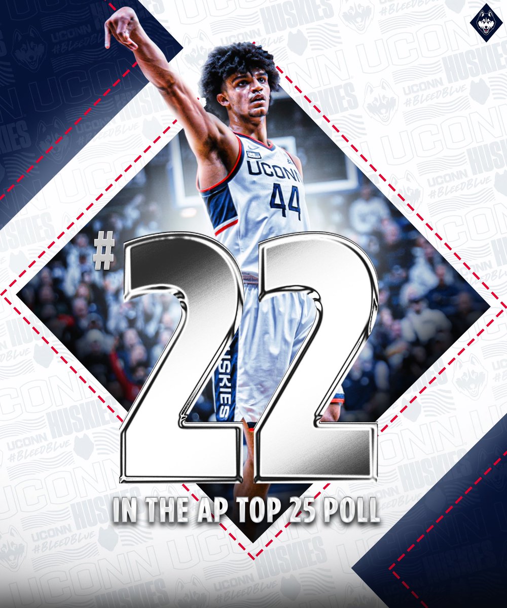 Number 𝟸𝟸 in the AP Poll⁣

#ThisIsUConn | #BleedBlue
