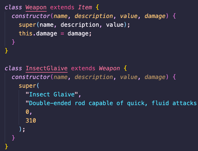 JenovaCodes's tweet photo. Taking a brief break from final project work to go over some OOP ahead of scheduling interviews, by starting a little Monster Hunter text based RPG 🐉⚔️🌎 #javascript #WomenWhoCode https://t.co/4mP0zwN2xy