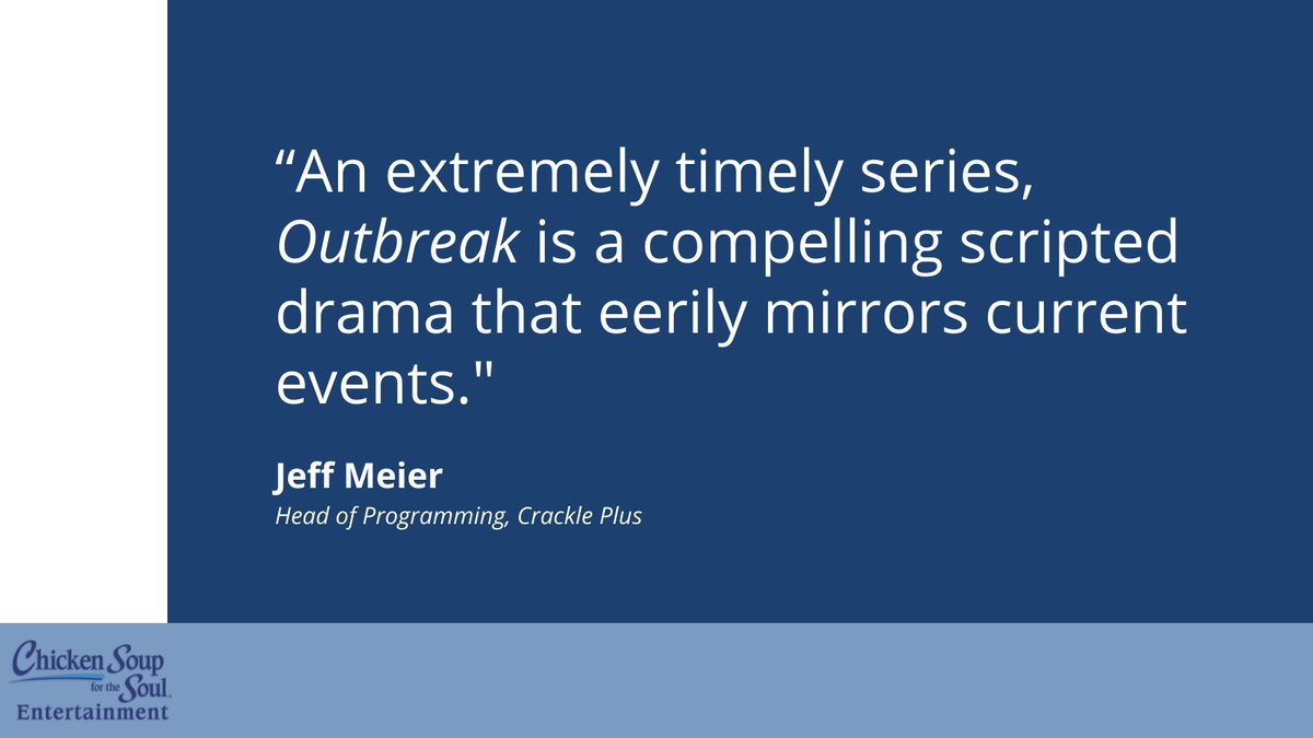The <a href="/Crackle_TV/">Crackle</a> Original Series Outbreak follows a government agency and its attempts to fight an outbreak of a viral epidemic. bit.ly/3HJRuPP  $CSSE
